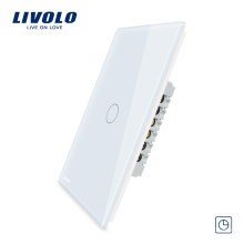 Livolo EE. UU. Wall Touch Timer Interruptor de iluminación Interruptor de control de luz de 1 vía con 30s de retardo VL-C501T-11